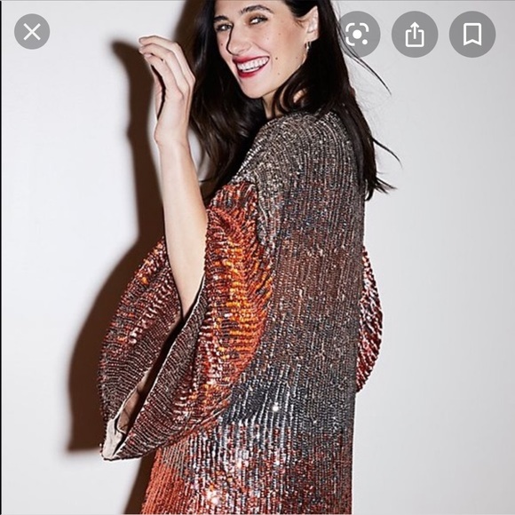sequin kimono jacket